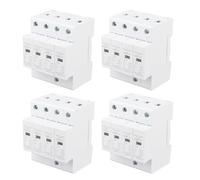 Jeffergarden Parasurtenseur sur Rail DIN 4P 40 KA 385 V Dispositif de Protection Basse Tension avec Boîtier Ignifuge Composants en Cuivre pour la Protection Contre Les Surtensions