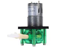 Jeffergarden Pompe Péristaltique, Pompe Doseuse de Liquide en Silicone en Acier Inoxydable, Moteur brossé 500 Ml Min 300 Tr/min CC, de Transfert Réversible pour Machine de Remplissage Industrielle