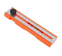 Jeffergarden Règle Multi-angle, Outil de Recherche D'angle, Règle de Mesure Multi-angle, Rapporteur de Marquage Réglable avec Bouton Rotatif et Niveau à Bulle pour le Travail du Bois et la
