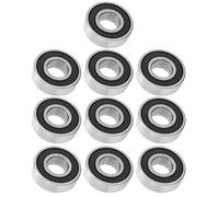 Jeffergarden Roulement à Billes 6202 RS, Roulement à Billes à Gorge Profonde en Acier 15 Mm ID 35 Mm OD, Structure Simple, Utilisation de Charge Radiale et Axiale pour Moteurs, Boîtes de Vitesses,