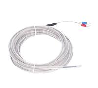 Jeffergarden Sonde de Thermocouple de Type K Sonde de Capteur de Température étanche Manchon de Protection en PTFE en Acier Inoxydable Plage de Mesure de 0 à 200 ℃ avec Conception à Ressort pour la