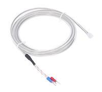 Jeffergarden Sonde de Thermocouple de Type K Sonde de Capteur de Température étanche Manchon de Protection en PTFE en Acier Inoxydable Plage de Mesure de 0 à 200 ℃ avec Conception à Ressort pour la