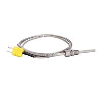 Jeffergarden Sonde Thermocouple de Type K Capteur de Température EGT en Acier Inoxydable 1 8 NPT Sonde Réglable 80 Mm Câble tressé de 1 M Mini Prise 2300 F pour les Tests de Gaz d'échappement