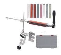Jeffergarden Système D'affûtage de Couteaux Professionnel, Affûteur en Aluminium moulé à Rotation à 360 Degrés avec 8 Pierres à Aiguiser, 120 à 10 000 pour Couteau de Chef de Cuisine
