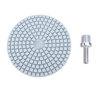 Jeffergarden Tampon de Polissage Diamant Disque de Polissage Diamant Ensemble de Tampons Diamantés 100 Mm Filetage 5/8-11 avec Adaptateur pour Meuleuse D'angle Granit Marbre Béton
