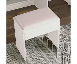 JEFFORDOUTLET Tabouret de Coiffeuse en Bois Blanc pour Filles - Tabouret de Maquillage Ignifuge - Meuble deChambre à Coucher