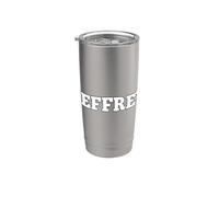 Jeffrey Médaille avec grand texte blanc personnalisé sur le devant assorti Gobelet isotherme en acier inoxydable double paroi
