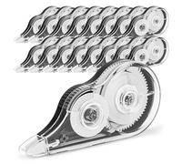 JEFURE 16 Pièces Ruban Correcteurs, 12m x 5mm Correcteur Blanc, Mini Souris Correcteur Blanc Avec Housse de Protection et Collant Roller, Correction Tapes Idéal pour l'École et le Bureau