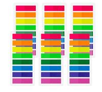JEFURE Lot de 1200 notes autocollantes 8 couleurs | Notes autocollantes inscriptibles, marque-pages repositionnables, marque-pages transparents pour marquer, surligner