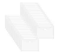 JEFURE Pochettes Porte-Documents A5, 30 Pièces, 11 Trous, Transparente | Pochettes Plastiques Perforées, Déperlantes, avec Attache Agrippante, pour Documents, École, Bureau et Maison