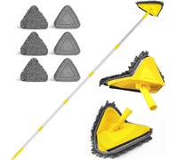 JEHONN Serpillière à long manche 202 cm Pliable à 180° Jaune