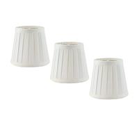 Jelquix Abat-jour en Tissu à Clipser E14, 3 Pièces, éclairage D'ambiance Chaleureuse pour Hôtels, Clubs KTV, Blanc, 12x11x8cm