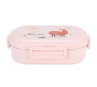 Jelquix Boîte à Déjeuner Isolée, Boîte à en Acier Inoxydable Anti-fuite avec Cuillère pour les Déjeuners des Enfants, 650ml 21.5x15x6.5cm (Cerf en poudre de couleur pure)