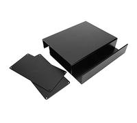 Jelquix Boîtier de Projet Durable en Alliage D'aluminium de Type Fendu, Idéal pour les Applications GPS et Circuits Imprimés, Taille 80 X 160 X 200 Mm (Noir oxydé sablé)