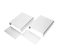 Jelquix Boîtier de Projet Durable en Alliage D'aluminium de Type Fendu, Idéal pour les Applications GPS et Circuits Imprimés, Taille 80 X 160 X 200 Mm (argent oxydé sablé)
