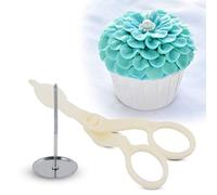 Jelquix Ciseaux à Fleurs en Plastique au Design Ergonomique pour la Décoration de Gâteaux dans les Magasins de Desserts, Plastique de qualité Alimentaire