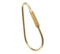Jelquix Clip de Crochet de Porte-Clés en Laiton, Mousqueton de Verrouillage à Vis Durable pour Suspendre Les Clés et Les Bouteilles, 2 Pièces (Forme Goutte 90mm)