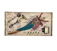 Jelquix Dip Feather Pen Set Design Rétro avec Plumes de Remplacement pour L'écriture Créative et les Cadeaux - Léger, 1,6 X 11,2 Pouces (GREEN)