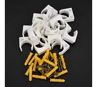 Jelquix Ensemble de Colliers de Serrage 20 Pièces, Clips de Tuyau D'eau Durables en PPR, Support Fixe pour Tuyaux de 16/20/25/32mm, Idéal pour une Utilisation à la Maison et au Jardin (25mm + vis 20