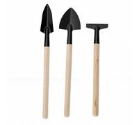 Jelquix Ensemble de Mini-Outils de Jardin pour la Plantation de Plantes Succulentes avec Manche en Bois Lisse, Pelle Râteau et Bêche Miniatures en Métal Incassable pour Plantes (3PCS)