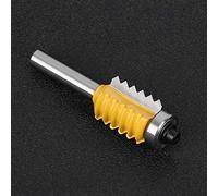 Jelquix Fraise à Affleurer et à Moulurer de 8 Mm de Queue pour Portes | Fraises multi-dents en carbure, conception anti-inversion, embouts à profil ondulé pour le travail du bois