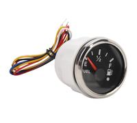 Jelquix Jauge de Carburant Marine Numérique Universelle, 52MM, Compteur Précis de Niveau de Carburant pour Yachts, Bateaux de Pêche, Camping-car (cadran noir lunette argentée)