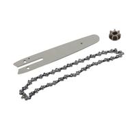 Jelquix Jeu de Chaînes de Tronçonneuse pour Mini Scies électriques, Plaque de Guidage de 186 Mm |Barre de Roulement à Rouleaux à Faible Friction, Chaîne Traitée Thermiquement de 230 Mm, Kit de