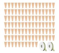 Jelquix Lot de 100 Manchons D'emballage de Fleurs en Papier Kraft Marron, Ouverture Trapézoïdale, Sac Floral épais avec Reliure Assortie pour Magasin de Fleuriste, Mariage (Papier kraft)