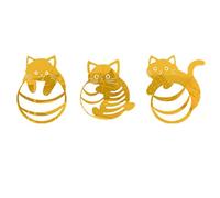 Jelquix Lot de 3 Stickers Muraux en Acrylique Représentant des Chatons | Face Lisse, Support Auto-adhésif, Utilisation dans le Salon de la Chambre à Coucher, Carreaux de Portes en Verre