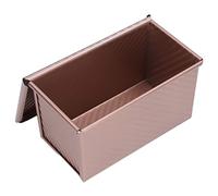 Jelquix Moule à Pain en Acier au Carbone avec Couvercle Antiadhésif pour un Grillage Parfait du Pain 21,5x12x11,2 Cm (GOLD)