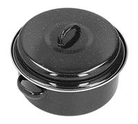 Jelquix Plat à Rôtir Ovale en émail au Design élégant, Parfait pour les Réunions de Famille et le Rôtissage 23,6 X 9,5 Cm