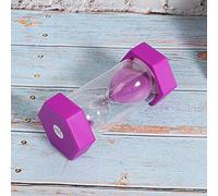 Jelquix Sablier Hexagonal de 30 Minutes avec Sable Violet pour L'apprentissage et la Décoration des Enfants, Plastique Durable 12,8 Cm