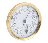 Jelquix Thermomètre et Hygromètre d'intérieur -34 à 54, 10% d'humidité à Double échelle Fahrenheit Celsius, Thermomètre en Alliage 'aluminium de qualité Supérieure, Idéal pour la Maison, le
