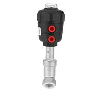 Jelquix Vanne à Siège Angulaire, Boîtier en Plastique épais en Acier Inoxydable, actionné par Air, pour Usage Industriel, 1/2 Pouces DN15 (3/4"DN20)