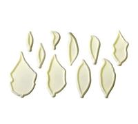 JEM 103FF012 Lot de 10 Emporte Pièces Poinsettia, Plastique, Blanc, 9 x 1 x 25 cm 103FF012