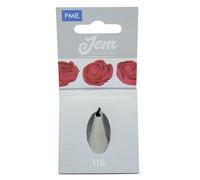 JEM NZ116 Douille pour Pétales/Jabot, Acier Inoxydable, Argent, 2 x 2 x 3.5 cmNZ116