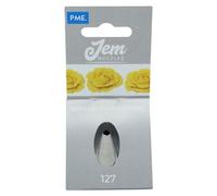 JEM NZ127 Douille pour Pétales/Jabot, Acier Inoxydable, Argent, 2 x 2 x 3.5 cmNZ127