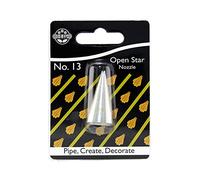 JEM NZ13 Douille Etoile Ouverte, Acier Inoxydable, Argent, 2 x 2 x 3.5 cmNZ13