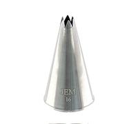 JEM NZ16 Douille Etoile Ouverte, Acier Inoxydable, Argent, 2 x 2 x 3.5 cmNZ16