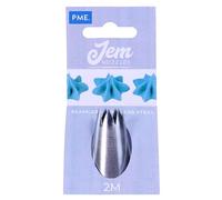 JEM NZ2M Douille Etoile Moyenne Ouverte, Acier Inoxydable, Argent, 2 x 2 x 3.5 cmNZ2M
