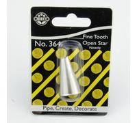 JEM NZ364 Douille Etoile Ouverte à Dents Fines, Acier Inoxydable, Argent, 2 x 2 x 3.5 cmNZ364
