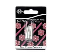 JEM NZ97 Douille pour Pétales/Jabot Moyens, Acier Inoxydable, Argent, 2 x 2 x 3.5 cmNZ97