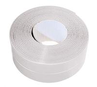 JEMESI 335x3.8CM Bande de douche bande D'étanchéité Joint de douche Salle de bains joint silicone baignoire PE auto-adhésive cuisine Coin calfeutrage(Blanc)