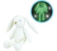 JEMINI Luminou Lapin Peluche lumineuse naturelle fonctionne sans pile 20 cm Blanc Blanc G