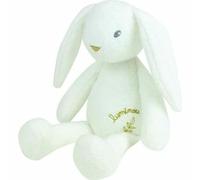 JEMINI | Peluche Lapin Luminou 30 cm | Fonctionne sans Pile | Tissu Luminou | Doudou Qui Brille dans Le Noir | Compagnon Nuit Enfant | Veilleuse Peluche Bébé | Idée Cadeau Dès la Naissance