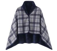 JEMPET Couverture polaire portable avec boutons - Poncho confortable en flanelle - Couverture en peluche sans manches pour homme et femme