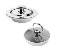 JENCVNL 2 Pcs Bouchon Baignoire Universel Acier Inoxydable Bouchon de vidange de Baignoire pour 40-45mm Bonde Évier Cuisine Bouchon de Drain pour Baignoire/Évier/Cuisine