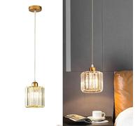 jengush Plafonnier à piles, lustre d'intérieur sans fil avec télécommande à intensité variable, lampe suspendue rechargeable pour salle à manger, cuisine, chambre à coucher, salon (doré)