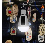 Jenivaint Ampoule Solaire LED, Ampoule Solaire PC Shell E27 avec Batterie 1200 MAh, Lampe Suspendue à Crochet étanche IP65, 4 à 6 Heures d'éclairage de Secours pour les Pannes de Courant en Camping