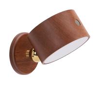 Jenivaint Applique Murale LED en Bois Commande Tactile Magnétique | Applique murale LED en bois pour alimentation nocturne Commande tactile magnétique Montage magnétique Bois naturel Bois